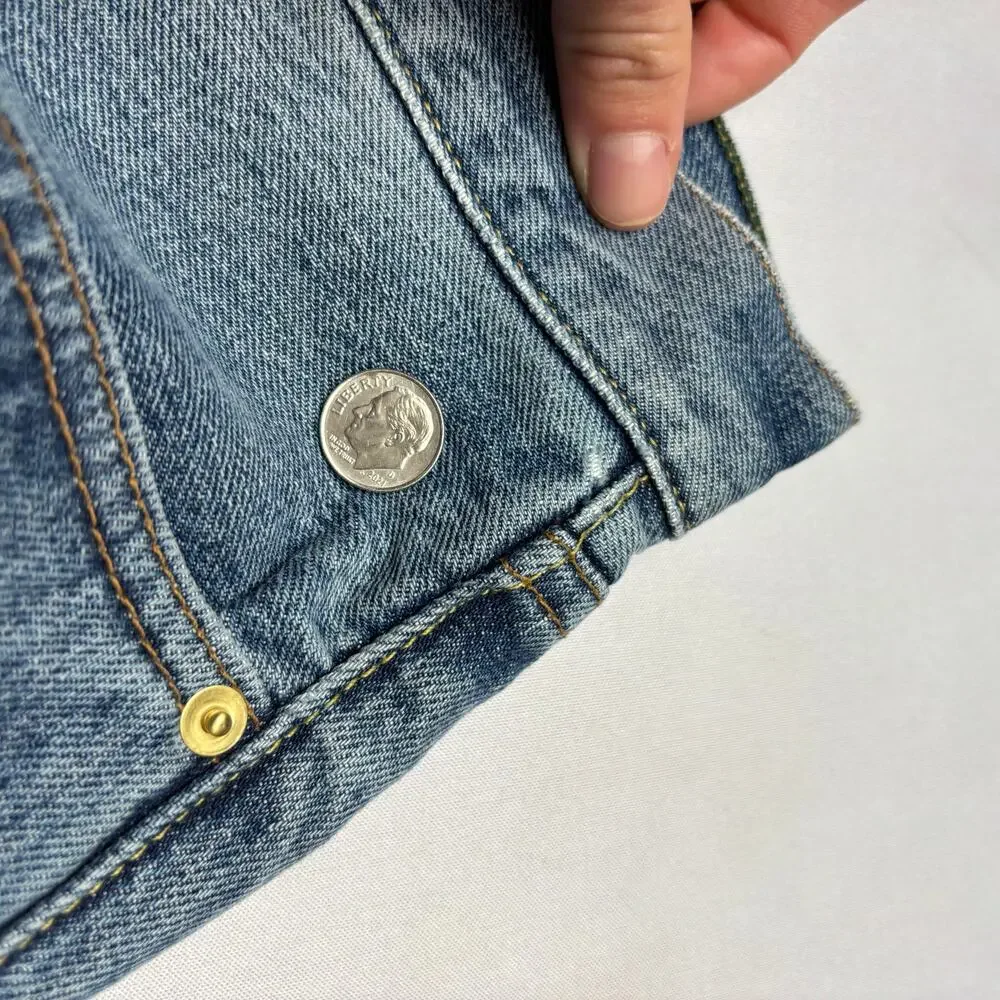 $185 Sid Mashburn Light Wash Denim 38x32 Slim Straight Jeans